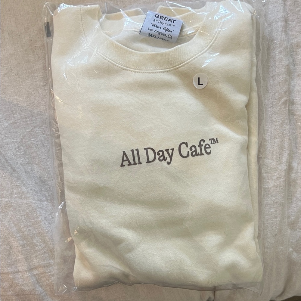 Great White Cafe All Day Cafe Cream Sweatshirt